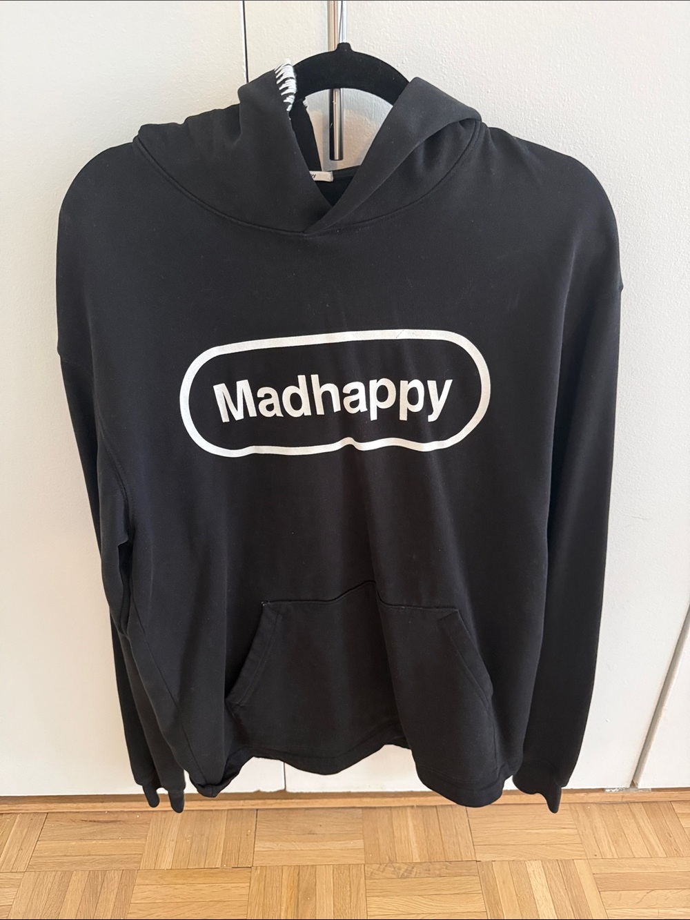 Madhappy Black Hoodie with White Logo